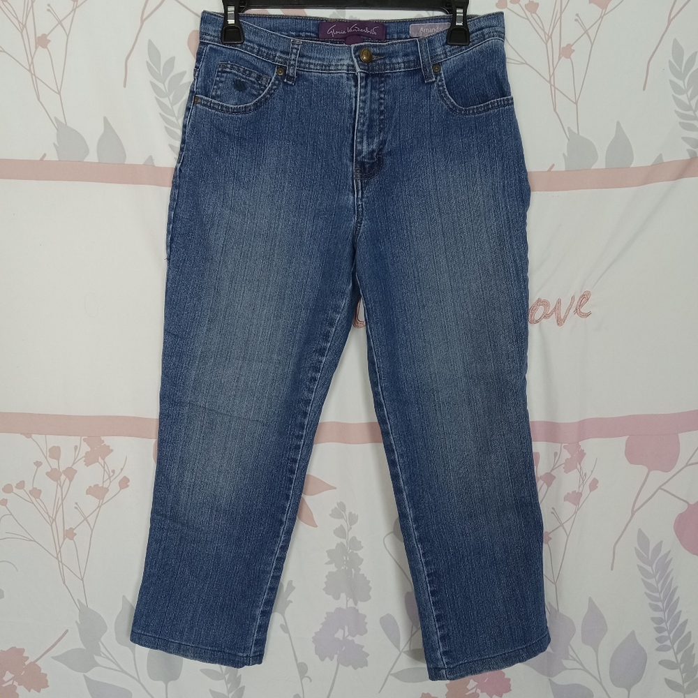 Gloria Vanderbilt Blue Cropped Jeans